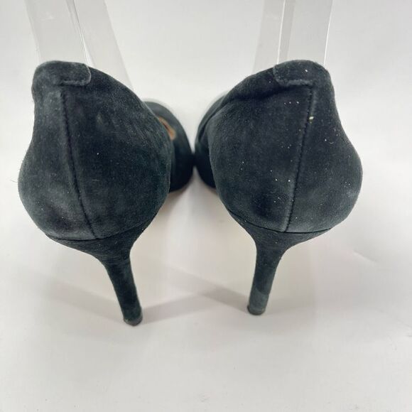 Vince Camuto Womens Suede Pump Shoes Stiletto Heels Slip On Black Size 6.5M - Picture 7 of 13